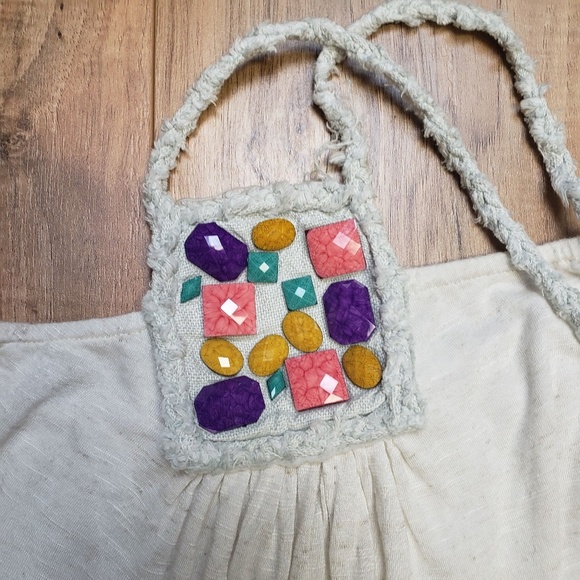 T-Bags Tie Neck Jeweled Knit Dress Size 8 - Picture 3 of 6